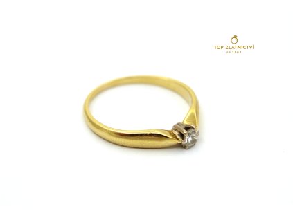 114958 zlaty prsten s diamantem 2 54g