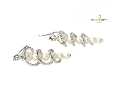 115330 zlate nausnice s diamanty a perlami 8 56g