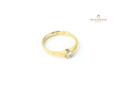 Zlatý prsten s diamantem 1.60g