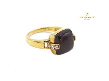 Zlatý prsten s diamanty 6.86g