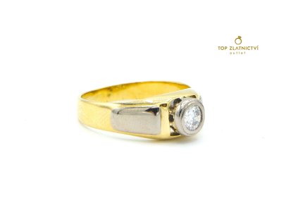 Zlatý prsten s diamantem 5.26g