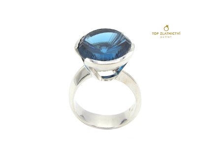 Zlatý prsten s topazem 14.94g