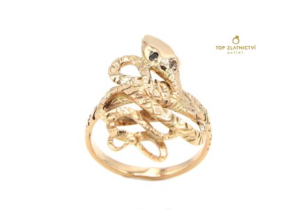 Zlatý prsten s moissanity 4.38g