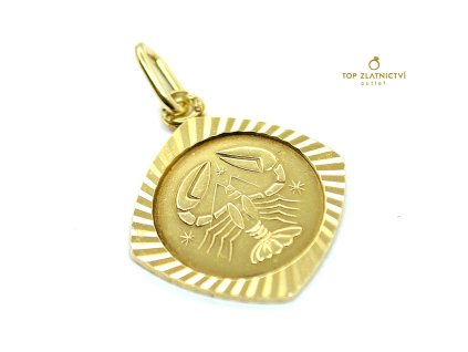 Zlatý přívěsek 1.63g - rak
