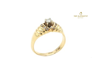 Zlatý prsten s diamanty 3.20g