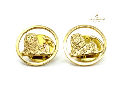 Zlaté manžetové knoflíky s kovovým zapínáním 4.16g