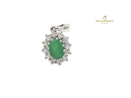 Zlatý přívěsek s diamanty 1.84g