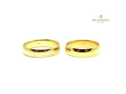 Zlaté snubní prsteny 9.25g - zlomkové zlato