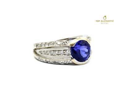 Zlatý prsten s diamanty 7.84g