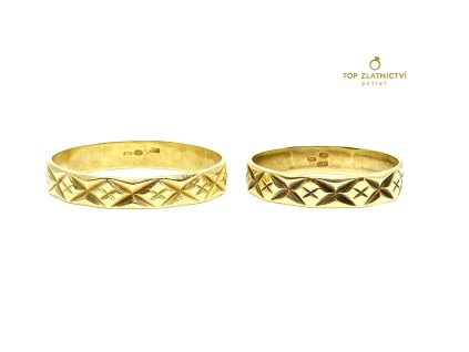 Zlaté snubní prsteny 4.22g