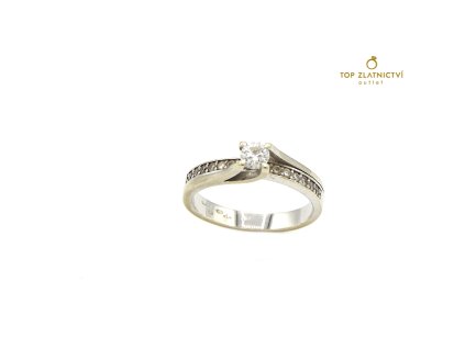 Zlatý prsten s diamanty 3.35g