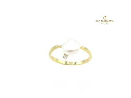 Zlatý prsten s diamantem 1.94g