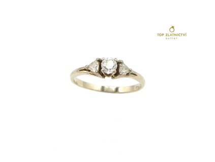 Zlatý prsten s diamanty 1.83g