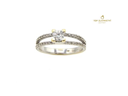 Zlatý prsten s diamanty 2.87g