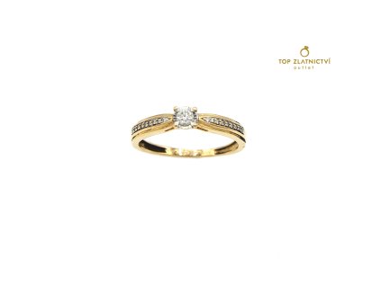 Zlatý prsten s diamanty 1.75g