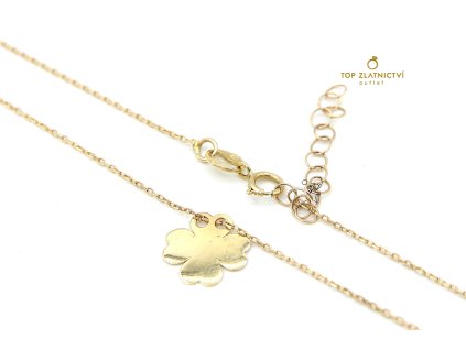 Zlatý řetízek s přívěskem 1.24g