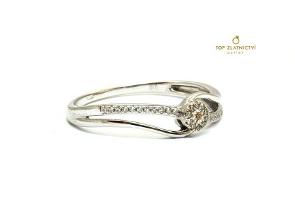 Zlatý prsten s diamantem 1.60g