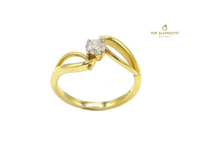 Zlatý prsten s diamantem 3.15g