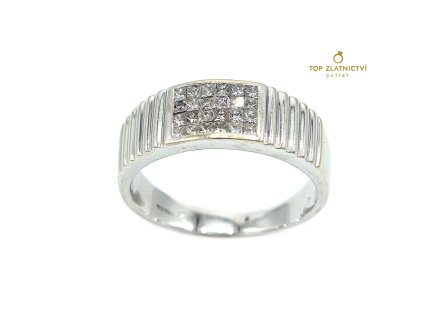 Zlatý prsten s diamanty 9.94g