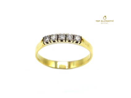 Zlatý prsten s diamanty 2.66g