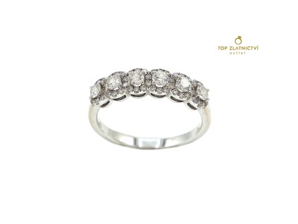 Zlatý prsten s diamanty 2.38g