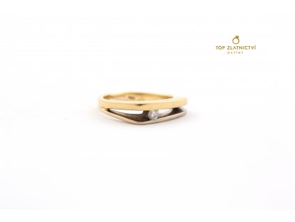 Zlatý prsten s diamantem 5.16g