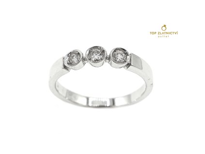 Zlatý prsten s diamanty 4.61g