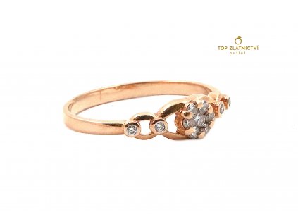 66894 zlaty prsten s diamanty 1 64g
