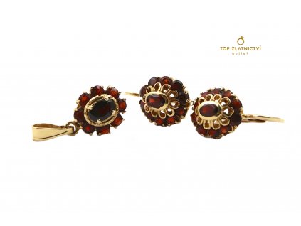 81651 zlaty set s granaty 6 92g