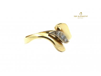Zlatý prsten s diamanty 3.82g