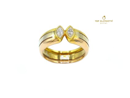 Zlatý prsten s diamanty 5.43g