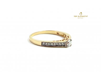 Zlatý prsten s diamanty 1.81g