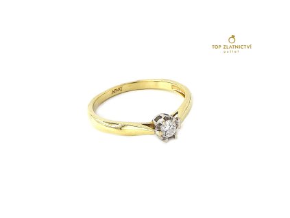 95813 zlaty prsten s diamantem 1 42g