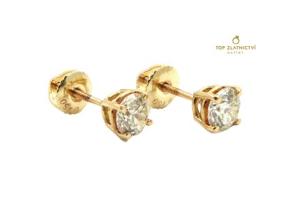 98470 zlate nausnice s diamanty 1 60g