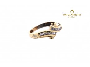 Zlatý prsten s diamanty 3.11g