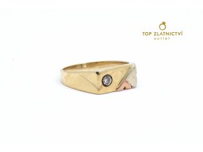 Zlatý prsten s diamantem 5.33g