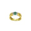 Zlatý prsten se smaragdem a diamanty 4.23g