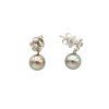 Zlaté náušnice s perlou a diamanty 4.54g