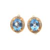 Zlaté náušnice s akvamarínem 6.01g