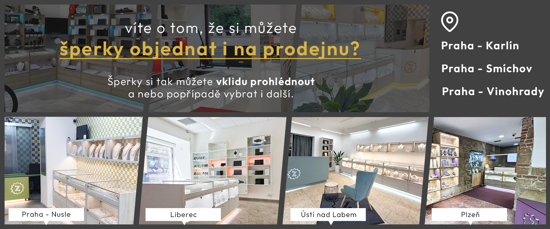 TOP Zlatnictví - Možnost osobního odběru - pobočky 2025