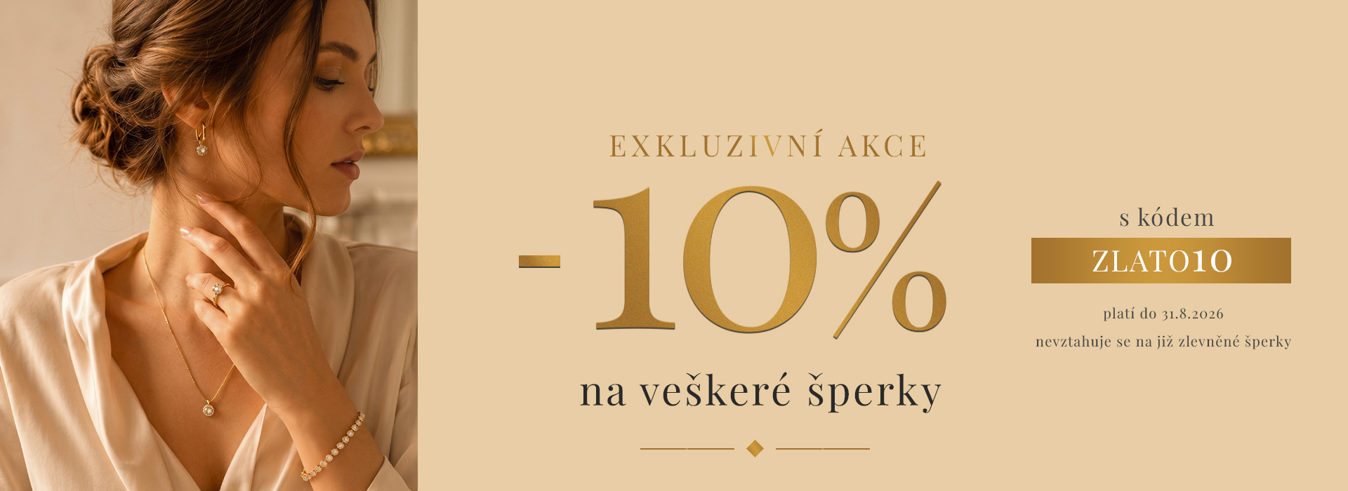 Slevová akce na zlaté šperky 10%