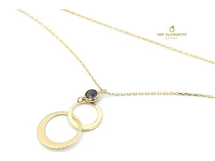 Zlatý řetízek s přívěskem 1.53g