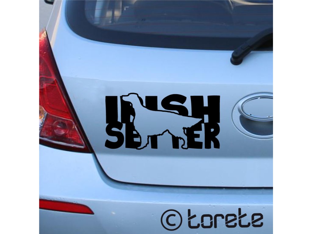 Irský setr nálepka - Irish Red Setter Aufkleber sticker