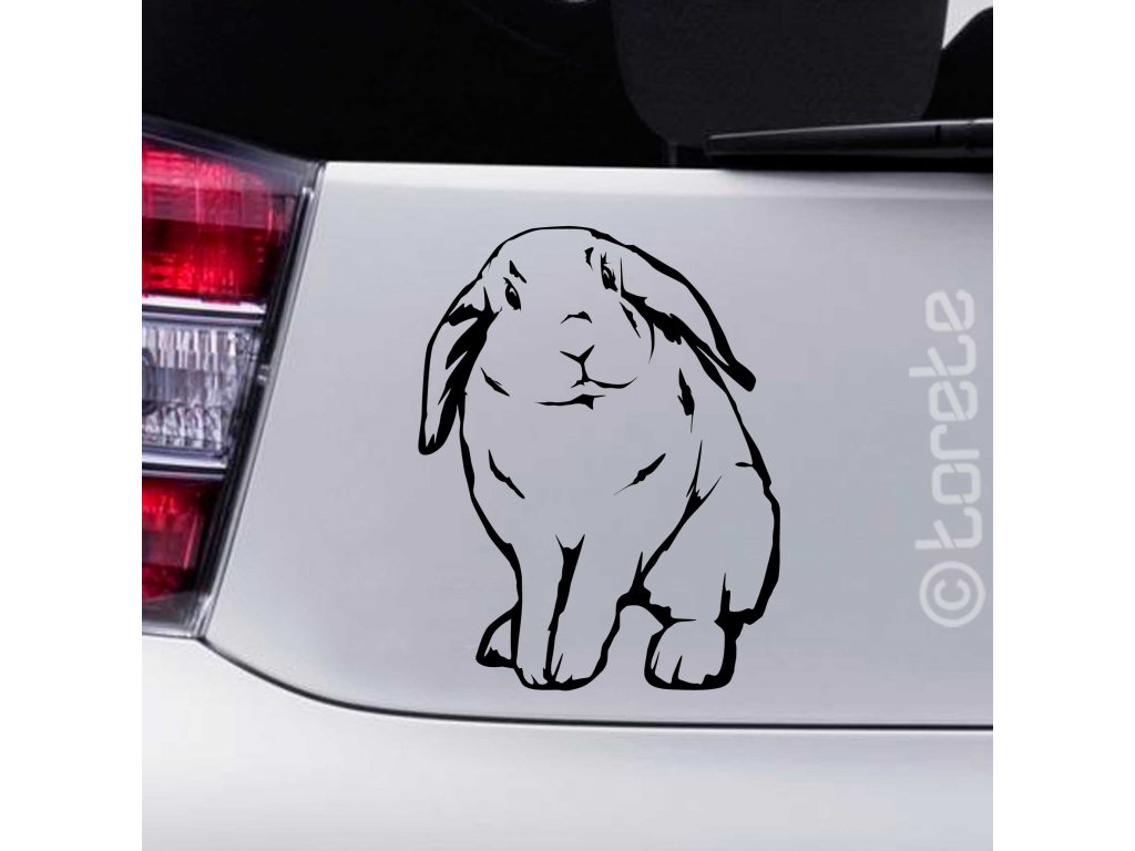 Nálepka králík-Aufkleber Kaninchen - rubbit sticker