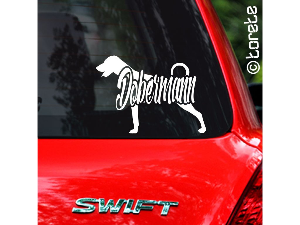 doberman lepka - dobermann sticker auflkeber