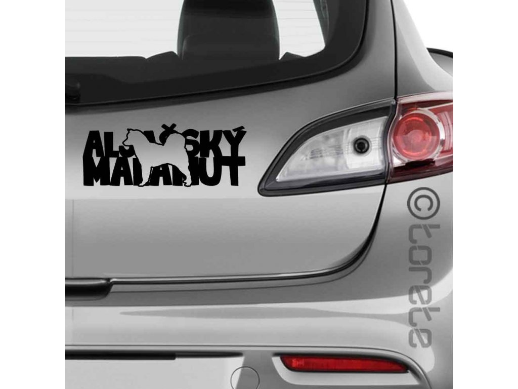 Alijašský malamut nálepka-Alaskischer Malamute Aufkleber Alaskan Malamute sticker