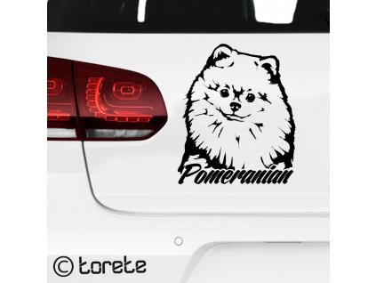 Pomeranian  nálepka sticker aufkleber