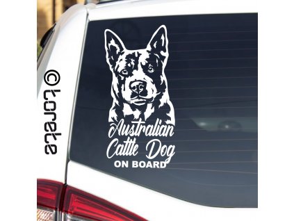 australsky honacky pes nalepka Australischer Treibhund Aufkleber Australian cattle dog sticker