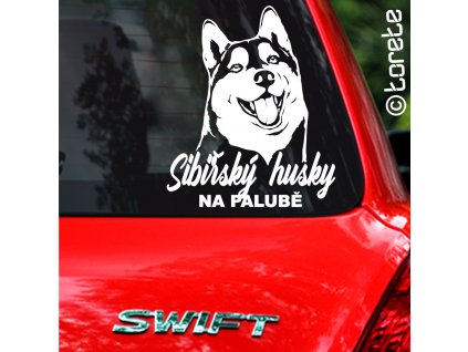 Sibiřský husky nálepka