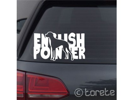 Anglicky Pointer nálepka -English Pointer Aufkleber sticker